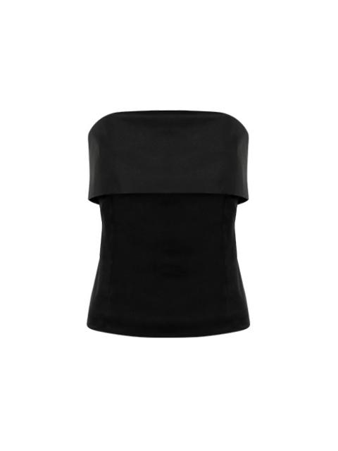 LAP TOP WOVEN BLACK SATEEN