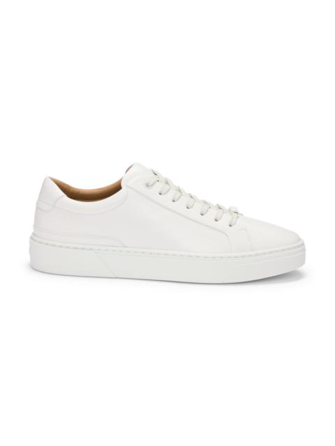 GARY LEATHER LOW-TOP TRAINERS WITH BRANDED LACE LOOP