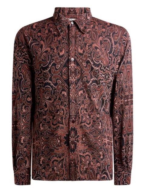 paisley-jacquard shirt