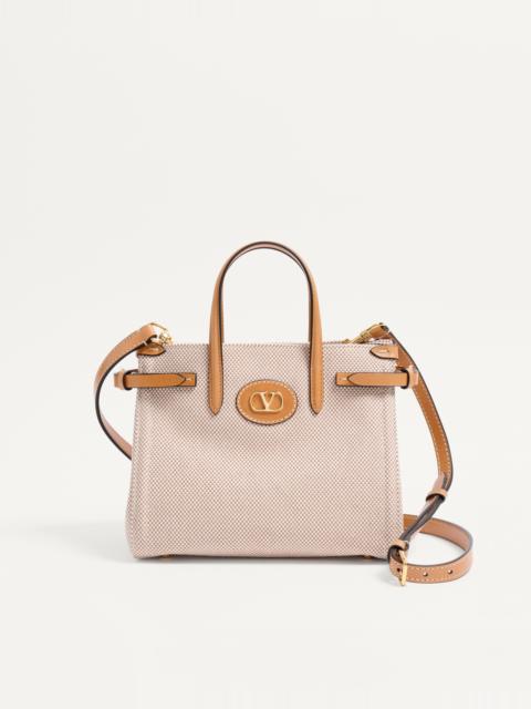 VALENTINO GARAVANI ANTIBES SMALL SHOPPING BAG IN CANVAS