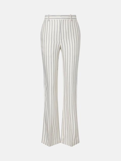 Pinstripe straight pants