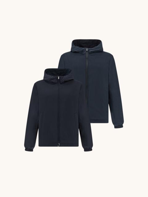 REVERSIBLE WINDBREAKER IN WOOL AND SILK