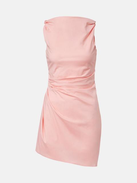 Callie asymmetric cotton minidress