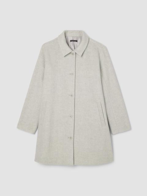 Soft Wool Herringbone Classic Collar Coat