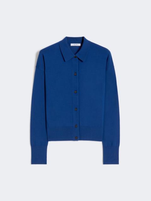 Feminine wool cardigan - CHINA BLUE