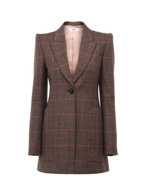 TAILORED JACKET IN CHECK WOOL