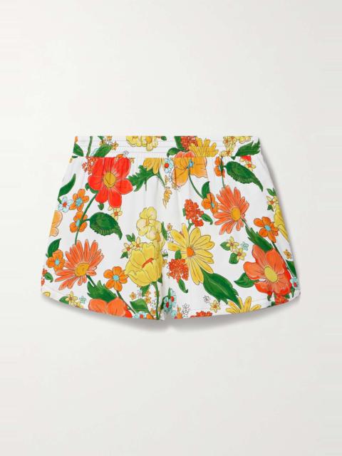 Stella Mccartney Net Sustain Floral Print Twill Shorts Reversible 9990