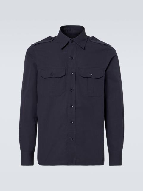 Cotton and silk poplin shirt