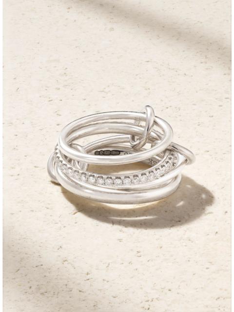 Nimbus sterling silver diamond ring Silver