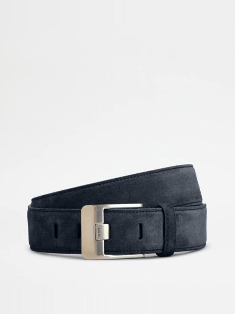 BELT IN SUEDE - BLUE