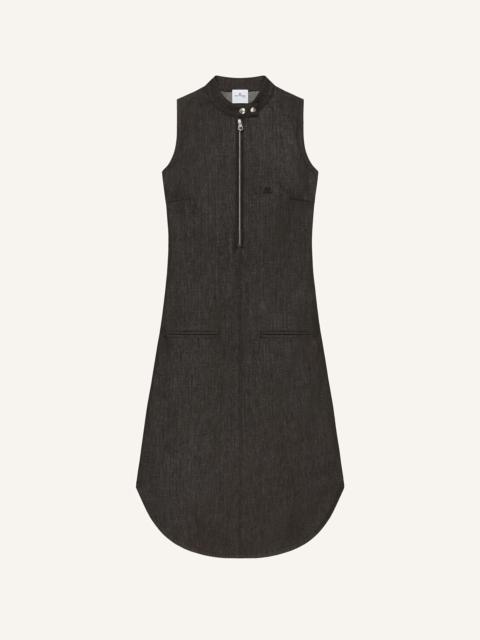 BIKER ZIPPED DENIM DRESS