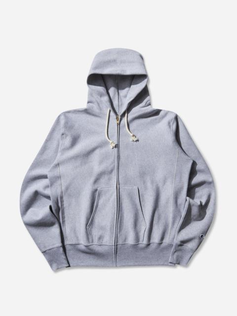 Men's Made in USA Reverse Weave Zipped Hoodie Oxford Gray