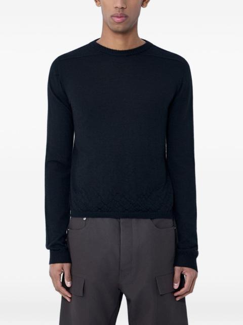 ribbed crew-neck sweater