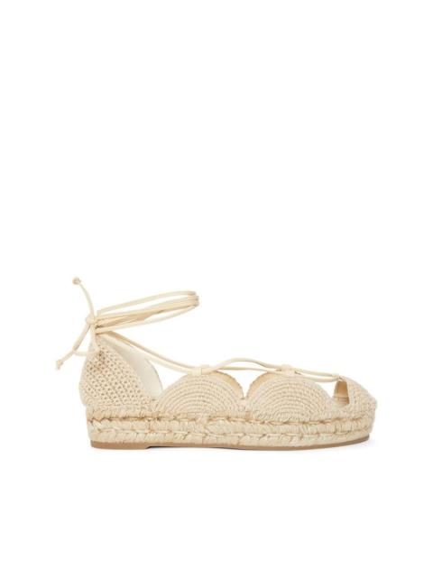 lace-up flat espadrilles