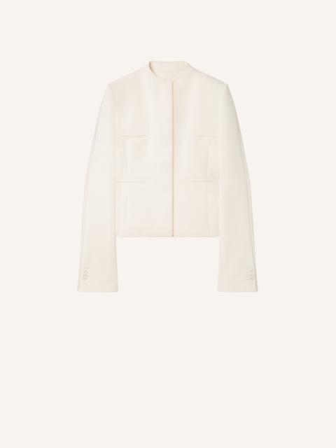 OFFICER COLLAR HERITAGE CREPE TAILORED JACKET