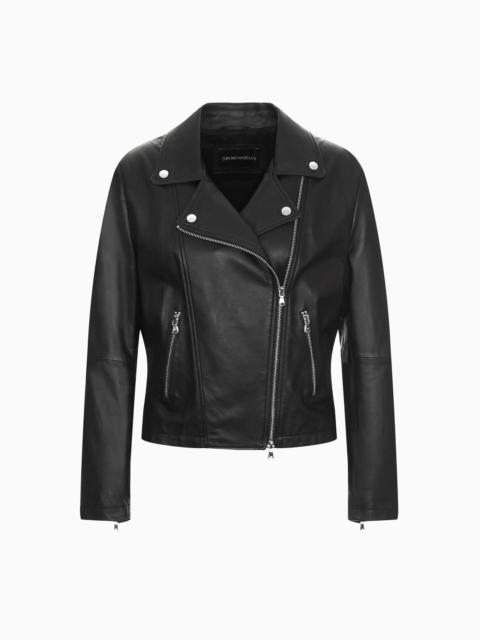 Nappa-lambskin biker jacket
