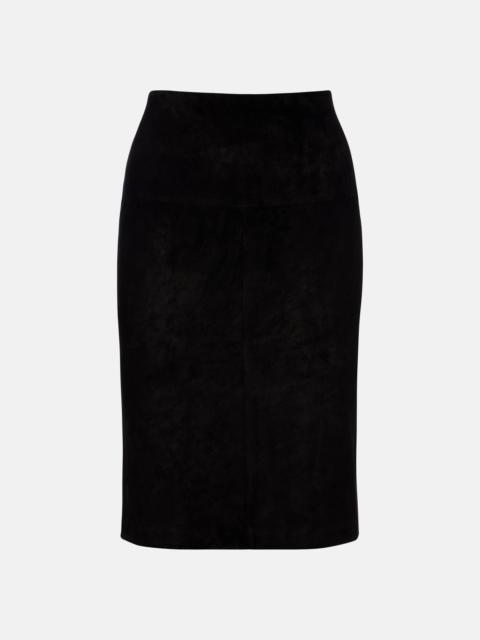 Gin suede midi skirt