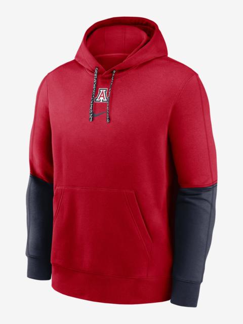 Arizona Wildcats Sideline Team Issue Club Men's Nike College Pullover Hoodie