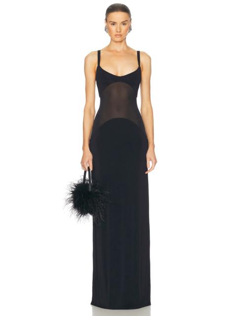 Sheer Knit Curve Maxi Dress