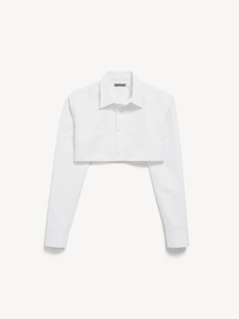 Women's Cropped Shirt in White