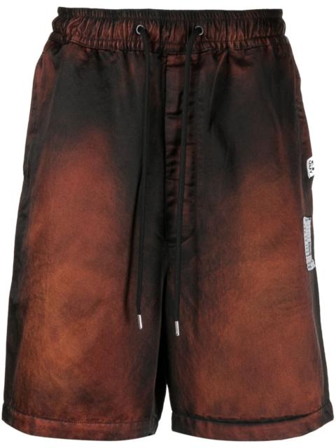 faded-effect drawstring-waist shorts
