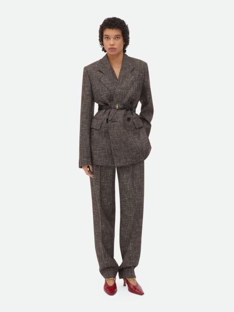 Wool And Cotton Pied De Poule Jacket