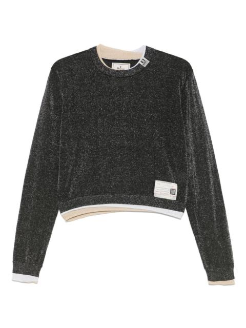 triple-layered glittered sweater