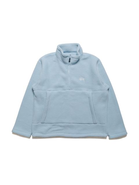 Stüssy Polar Fleece Half Zip Mock Neck Blue