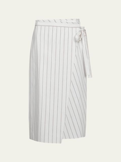 Stripe Wrap Skirt
