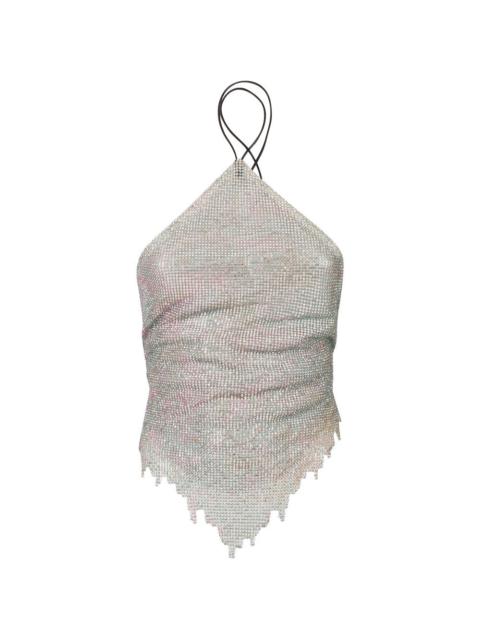 halter-neck embellished top