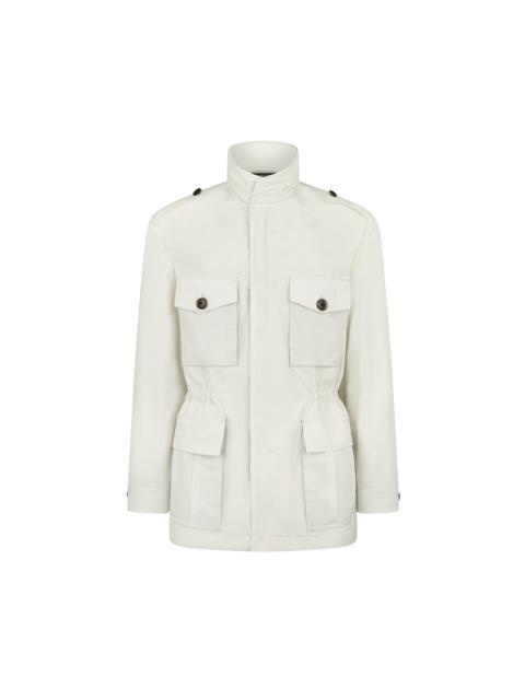 WASHED SILK POPLIN FIELD JACKET