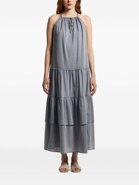 gathering-detail maxi dress