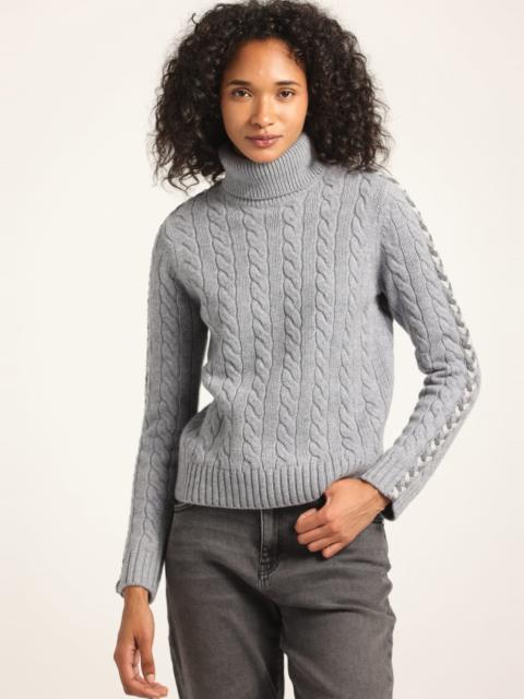 PIPPA LACE UP TURTLENECK
