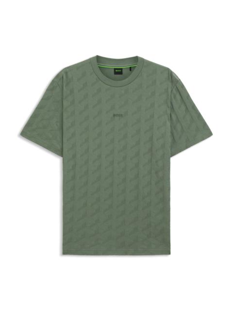 COTTON T-SHIRT WITH JACQUARD PATTERN
