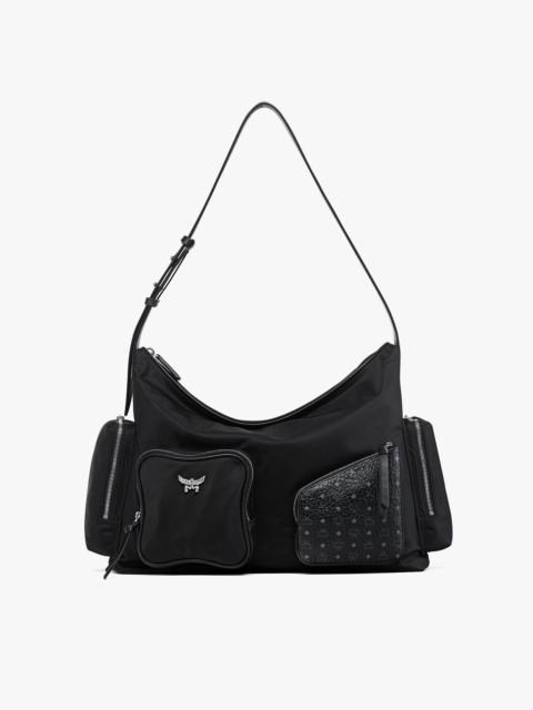 Aren Zip Hobo in ECONYL® and Monogram Print Leather