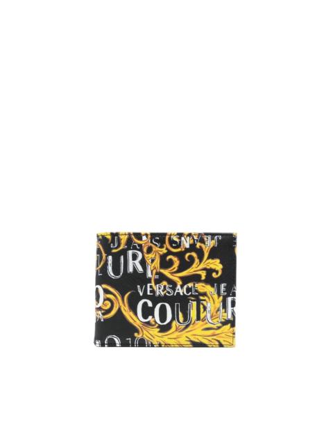 baroque logo-print leather wallet