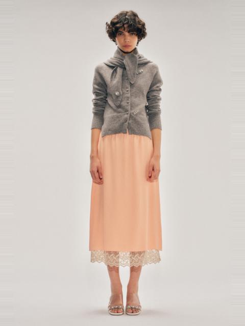 Lace Trim Negligee Skirt