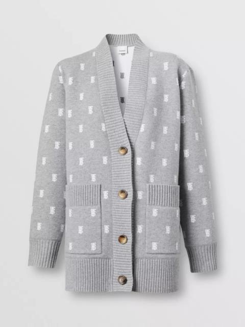 Monogram Wool Cashmere Blend Oversized Cardigan
