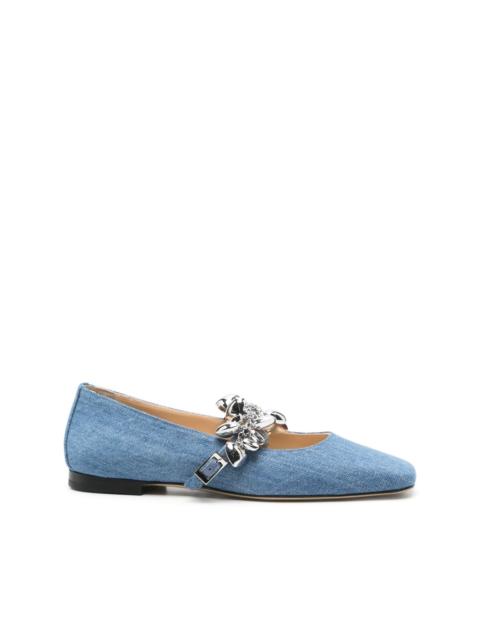 heart-charm ballet flats
