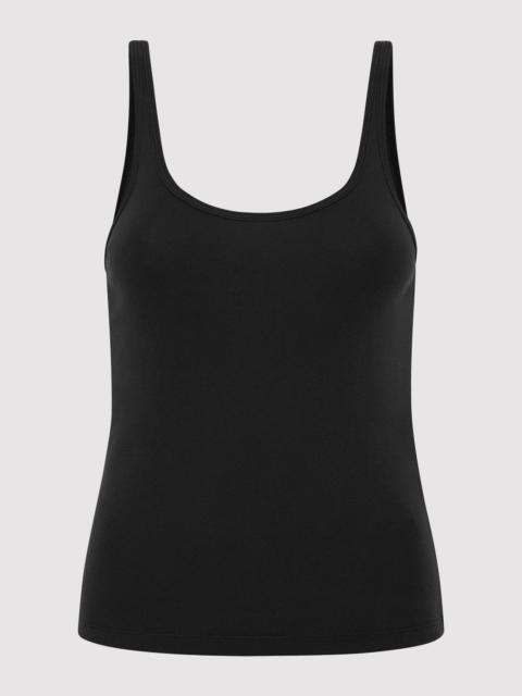 Organic Cotton Slim Scoop Tank - Jet Black