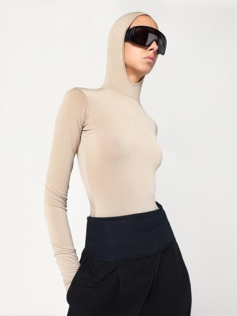 Billie hooded top in flesh colour