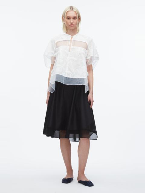 Embroidery Voile Top with Organza Combo
