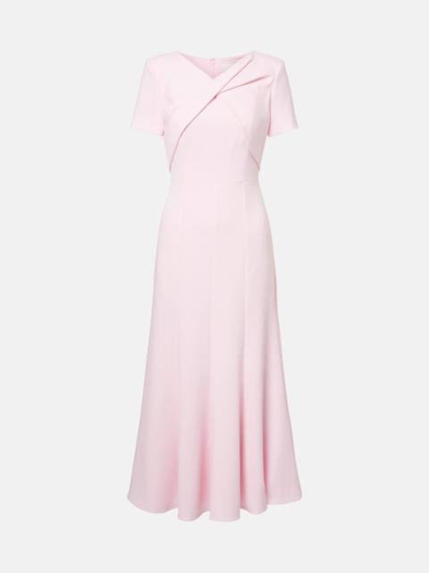 Draped cady midi dress