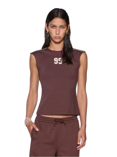 99 SS SLIM OPEN BACK TEE MOCHA
