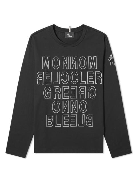 Moncler Grenoble Long Sleeve Reverse Text Logo Tee