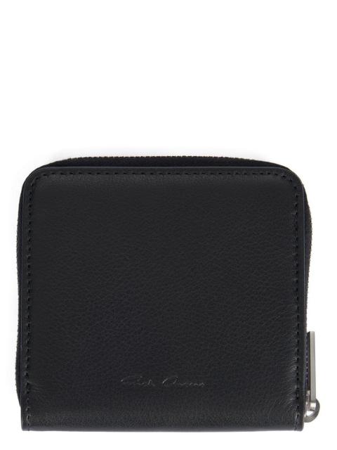 zip-around leather wallet
