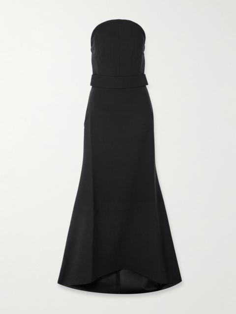 Ember Belted Crepe Maxi Dress