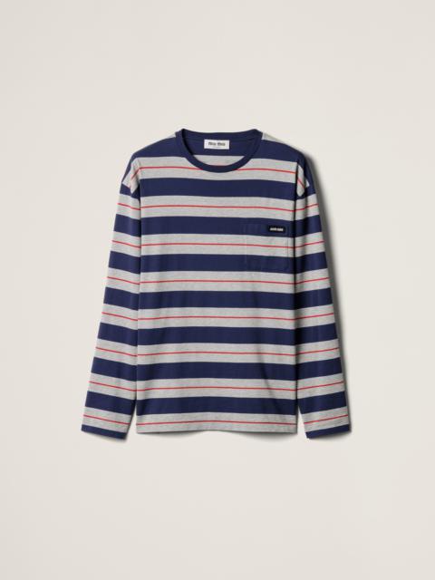 Long-sleeved cotton jersey T-shirt