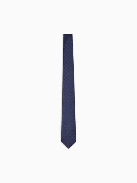 SILK TIE WITH JACQUARD MONOGRAM