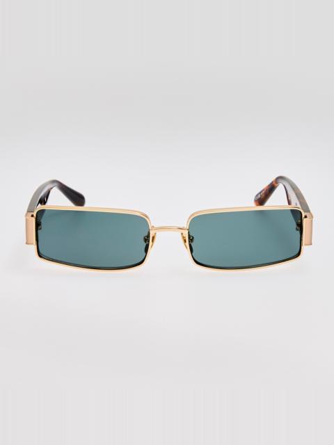 Kaia Sunglasses in Green and Gold